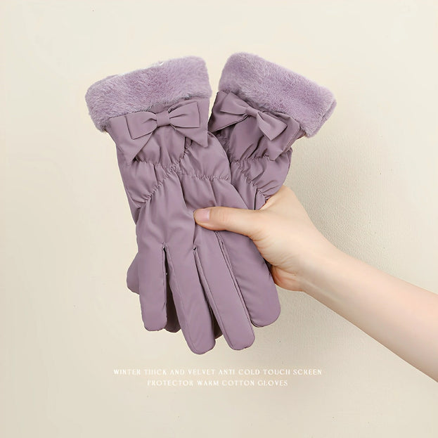 Waterproof Solid-Color Winter Gloves - Stylish & Snow-Ready