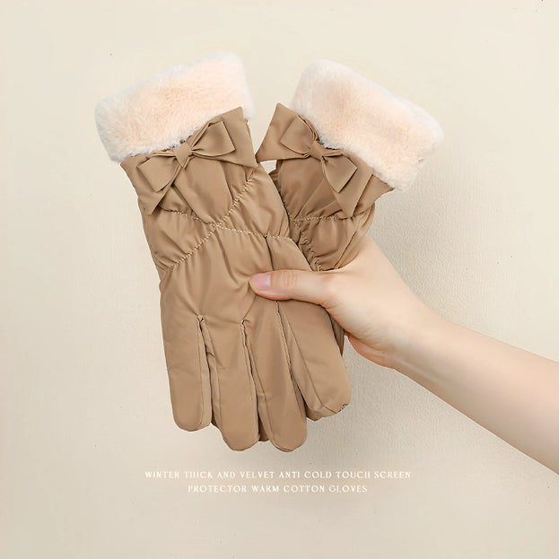 Waterproof Solid-Color Winter Gloves - Stylish & Snow-Ready