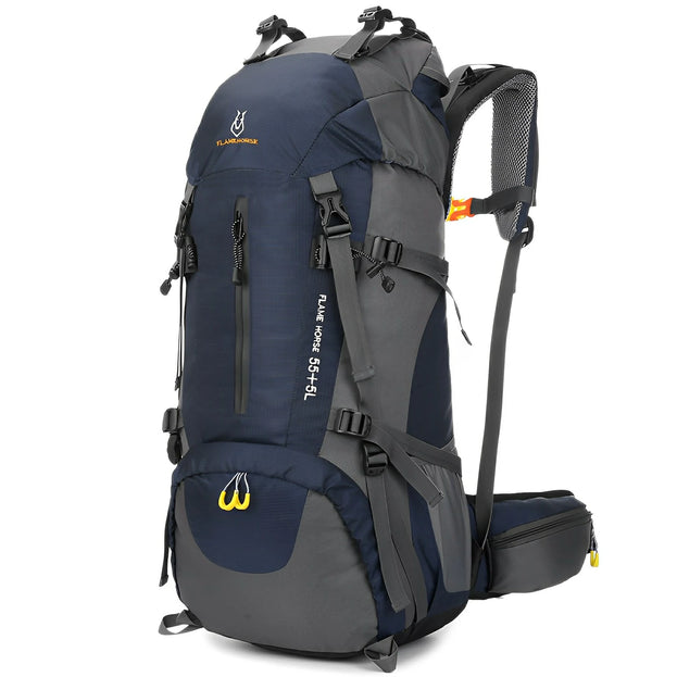 60L Waterproof Nylon Hiking Backpack - FLAMEHORSE