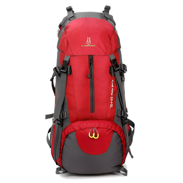 60L Waterproof Nylon Hiking Backpack - FLAMEHORSE