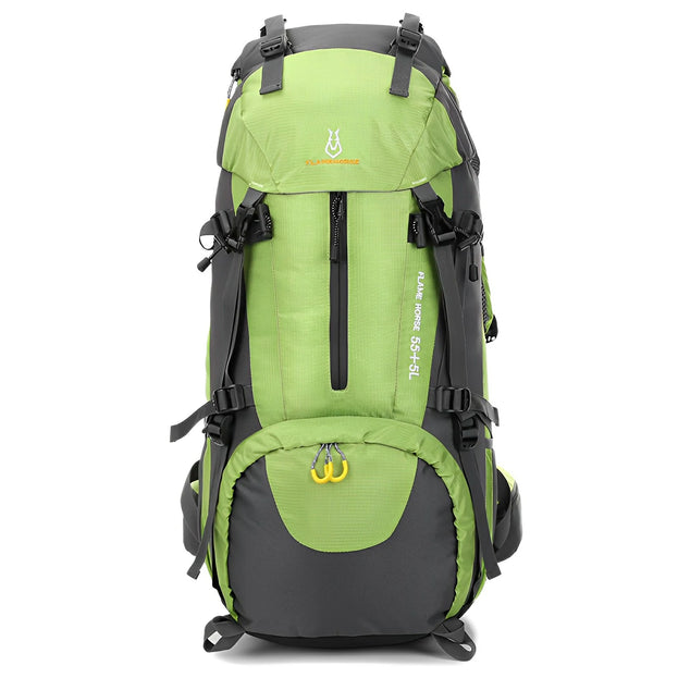 60L Waterproof Nylon Hiking Backpack - FLAMEHORSE