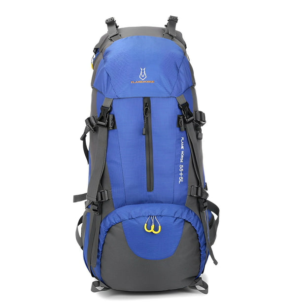 60L Waterproof Nylon Hiking Backpack - FLAMEHORSE