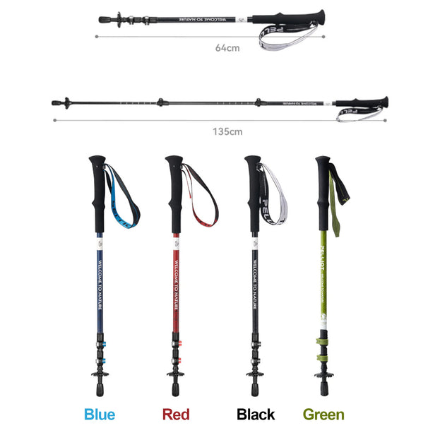 Pelliot Hybrid Trekking Pole - Carbon Fiber & 7075 Aluminum Alloy