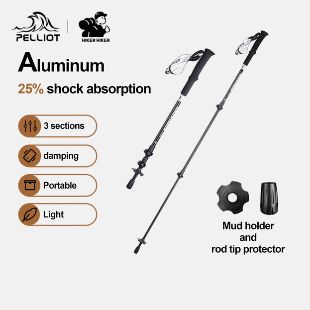 Pelliot Enhanced Trekking Pole - 7075 Aluminum Alloy