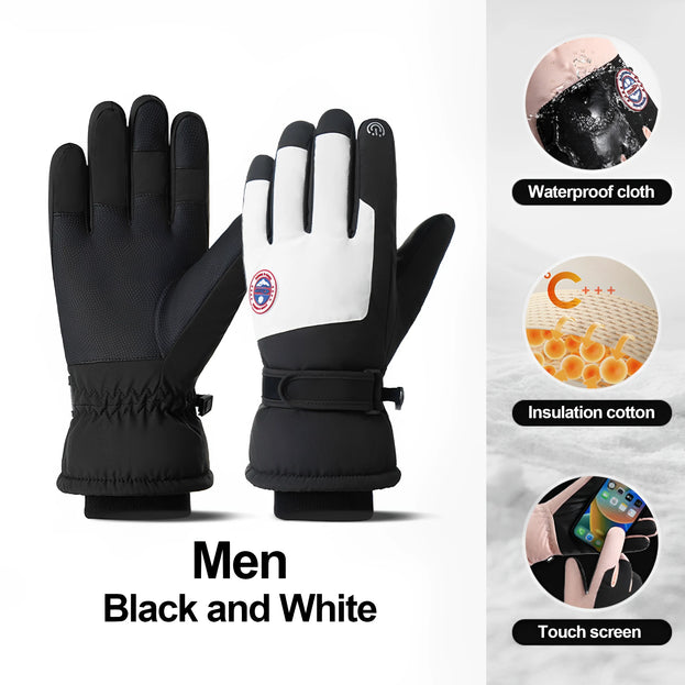 Waterproof Solid-Color Winter Gloves - Stylish & Snow-Ready