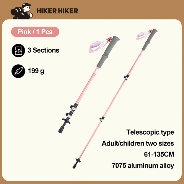 Pelliot Enhanced Trekking Pole - 7075 Aluminum Alloy